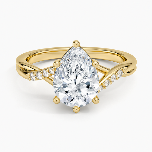 Chamise Diamond Ring (1/15 ct. tw.) - Pear Center Stone