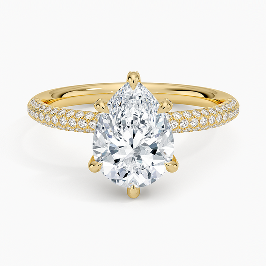 Valencia Diamond Ring (1/3 ct. tw.) - Pear Center Stone