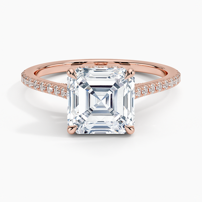 Luxe Dawn Diamond Ring - Asscher Cut Center Stone