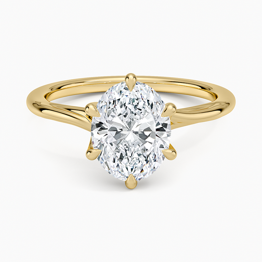Delilah Twist Solitaire Ring - Oval Cut Center Stone