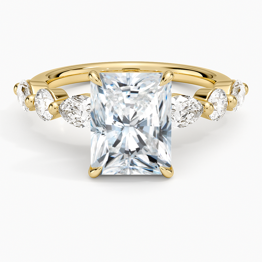 Grand Versailles Diamond Ring - Radiant Cut Center Stone