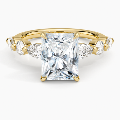 Grand Versailles Diamond Ring - Radiant Cut Center Stone