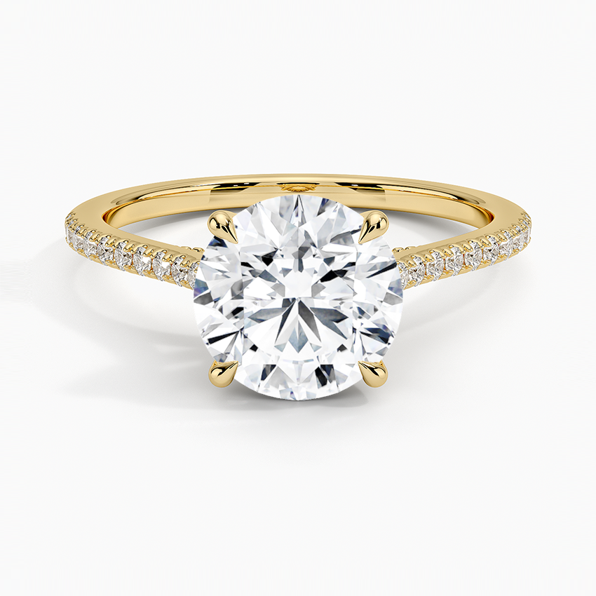 Luxe Dawn Diamond Ring - Round Center Stone