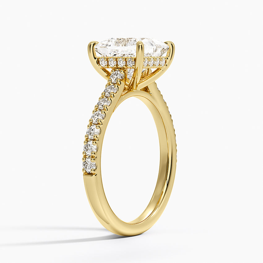 Grand Lissome Diamond Ring - Princess Cut Center Stone