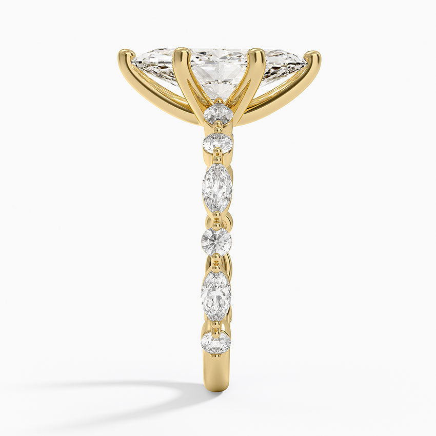 Versailles Three-Quarter Coverage Diamond Ring (1/2 ct. tw.) - Marquise Center Stone
