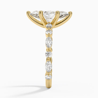 Versailles Three-Quarter Coverage Diamond Ring (1/2 ct. tw.) - Marquise Center Stone