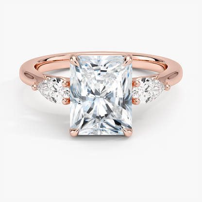 Opera Perfect Fit Diamond Ring - Radiant Cut Center Stone