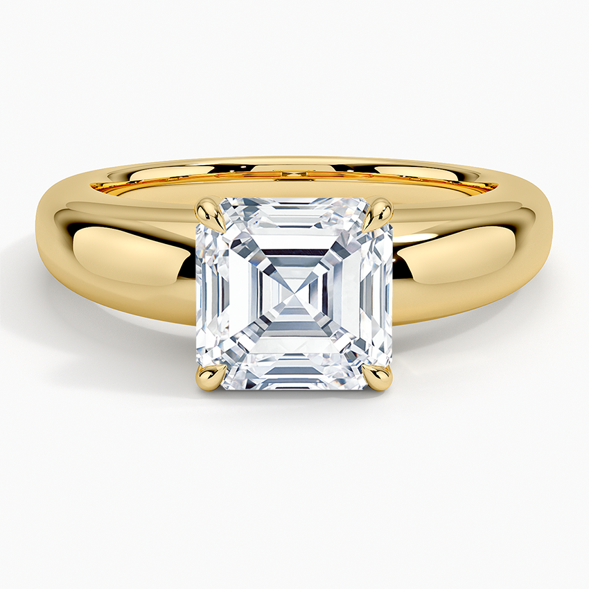 Adrian Solitaire Ring - Asscher Cut Center Stone