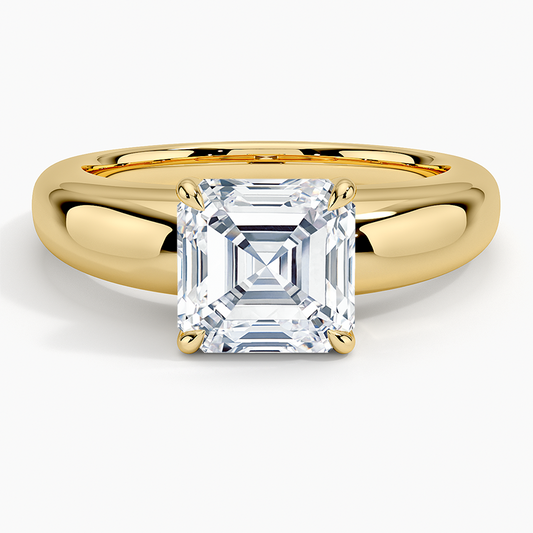 Adrian Solitaire Ring - Asscher Cut Center Stone