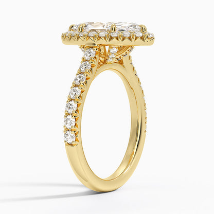 Sienna Halo Half Coverage Diamond Ring (2/3 ct. tw.) - Marquise Center Stone
