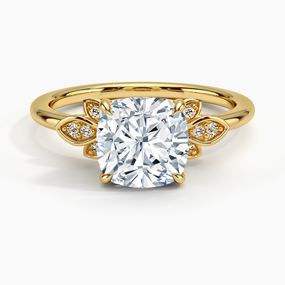 Fiore Diamond Ring - Cushion Cut Center Stone