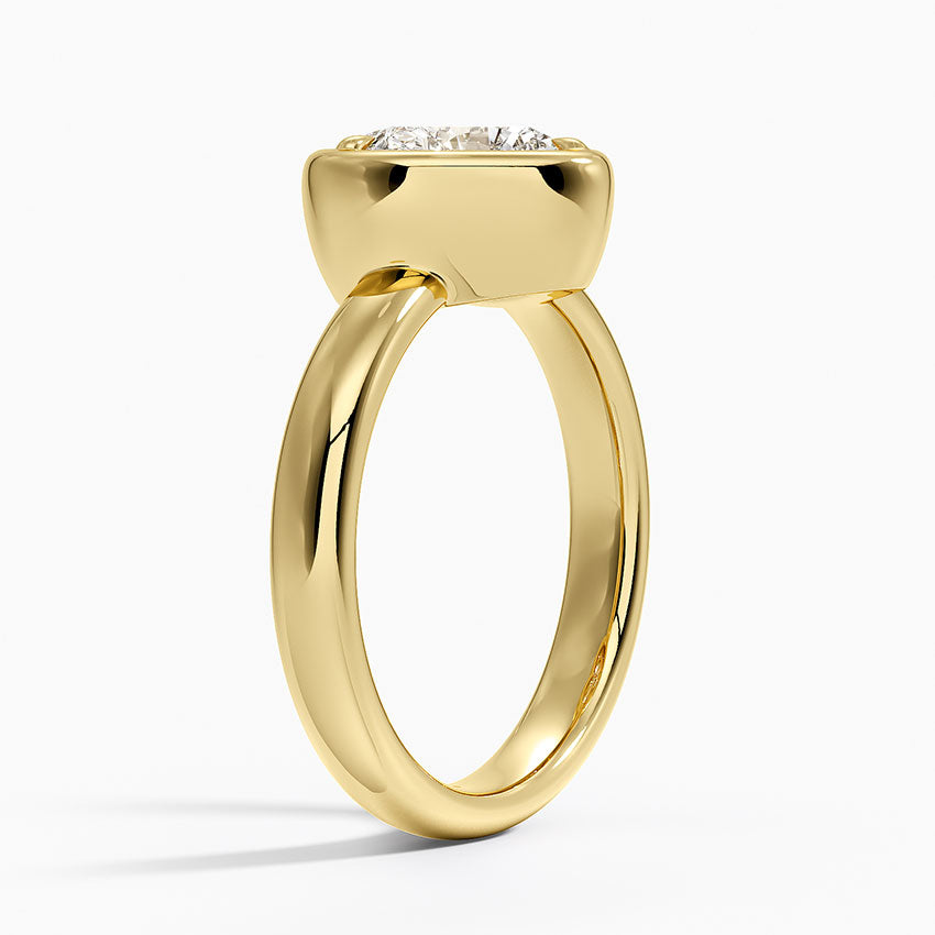 Andrea Bezel Prong Ring - Heart Center Stone