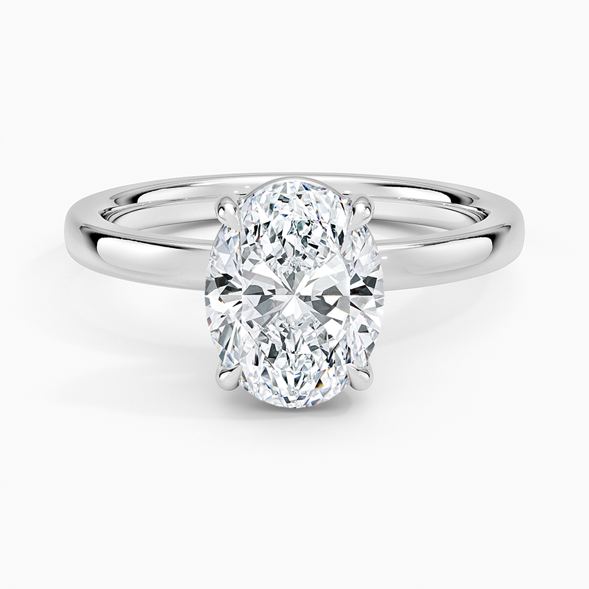 Fairmined Perfect Fit Solitaire 2mm Ring - Oval Center Stone