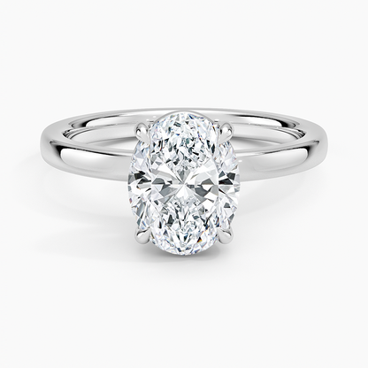 Fairmined Perfect Fit Solitaire 2mm Ring - Oval Center Stone
