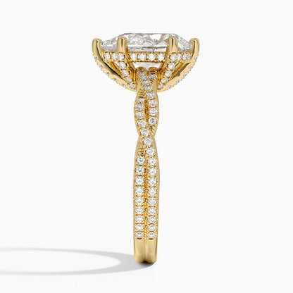 Adorned Luxe Petite Twisted Vine Diamond Ring - Pear Center Stone