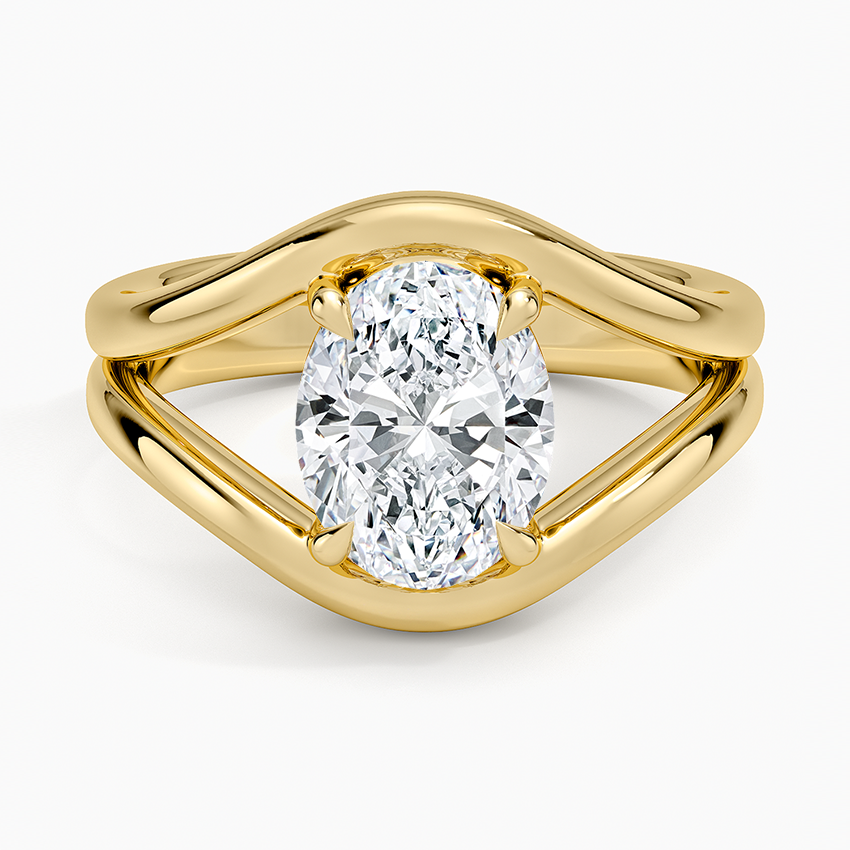 Frame Solitaire Ring - Oval Center Stone