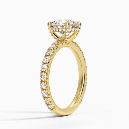 Olympia Three-Quarter Coverage Diamond Ring - Round Center Stone