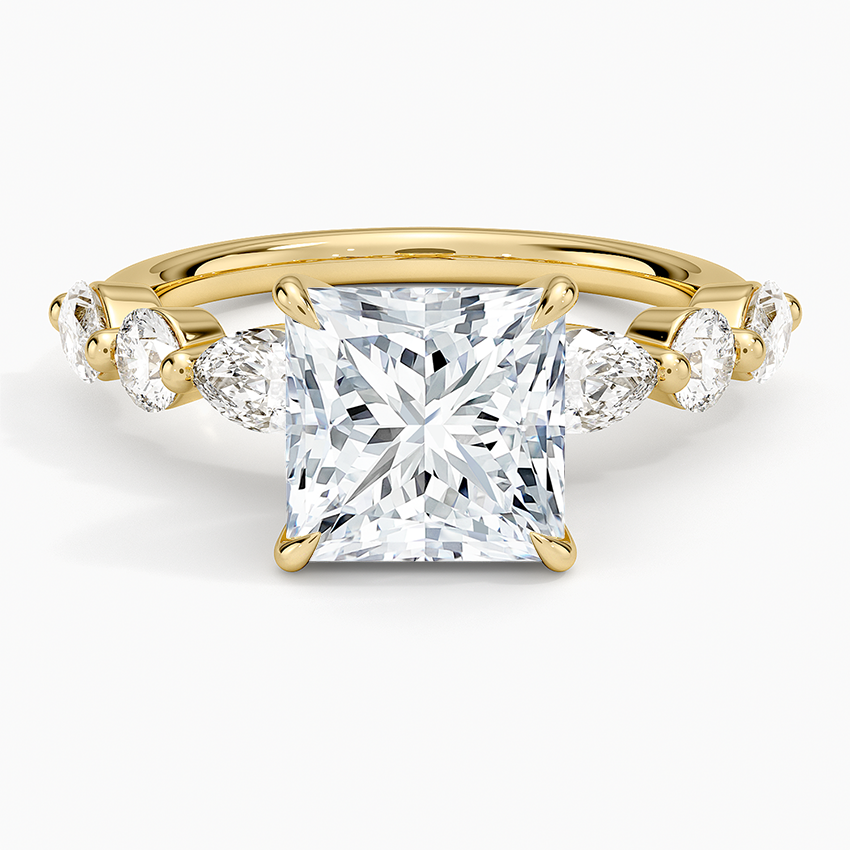 Grand Versailles Diamond Ring - Princess Cut Center Stone