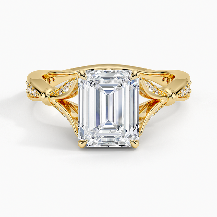 Zinnia Diamond Ring (1/3 ct. tw.) - Emerald Cut Center Stone