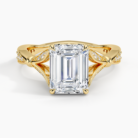 Zinnia Diamond Ring (1/3 ct. tw.) - Emerald Cut Center Stone
