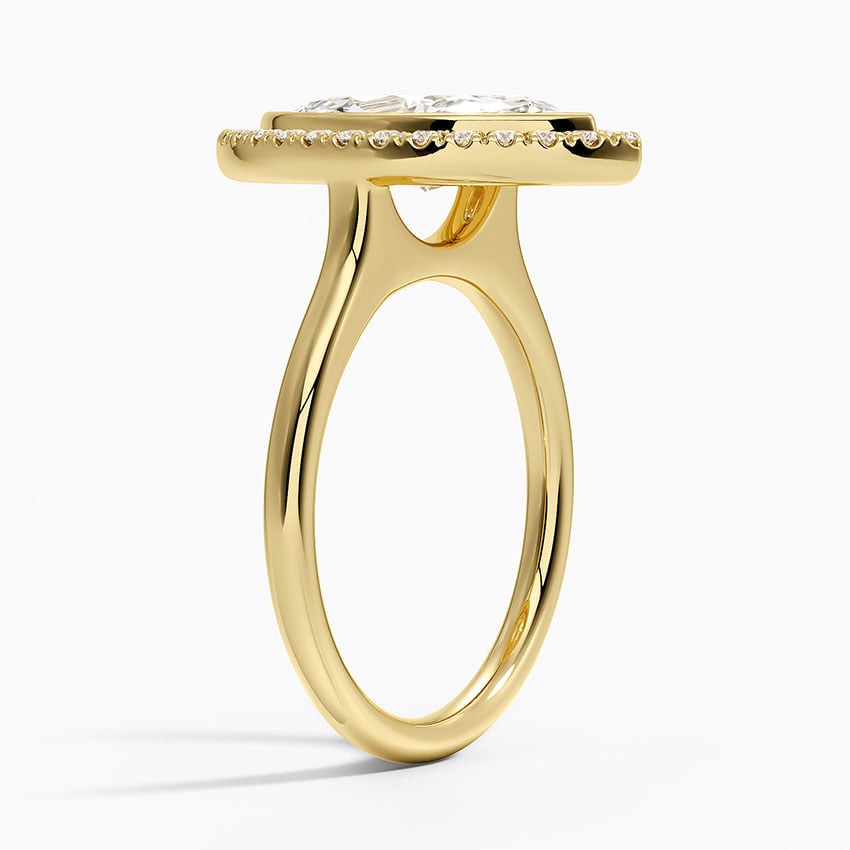 Bezel Halo Diamond Ring (1/4 ct. tw.) - Marquise Center Stone