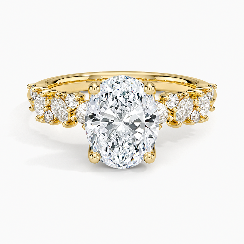 Olivetta Diamond Ring - Oval Cut Center Stone