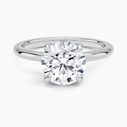 Elodie 1.8mm Solitaire Ring - Round Center Stone
