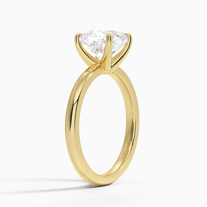 Fairmined 2mm Solitaire Ring - Cushion Cut Center Stone