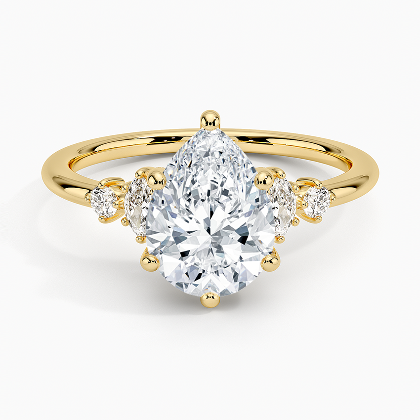 Miroir Diamond Ring - Pear Cut Center Stone