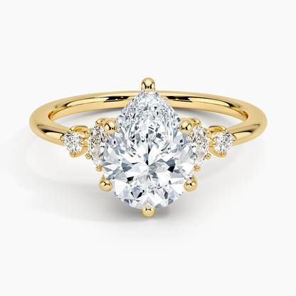 Miroir Diamond Ring - Pear Cut Center Stone