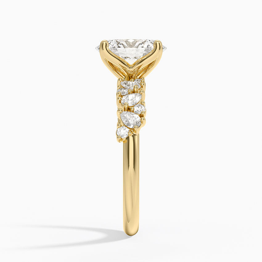 Olivetta Diamond Ring - Oval Cut Center Stone