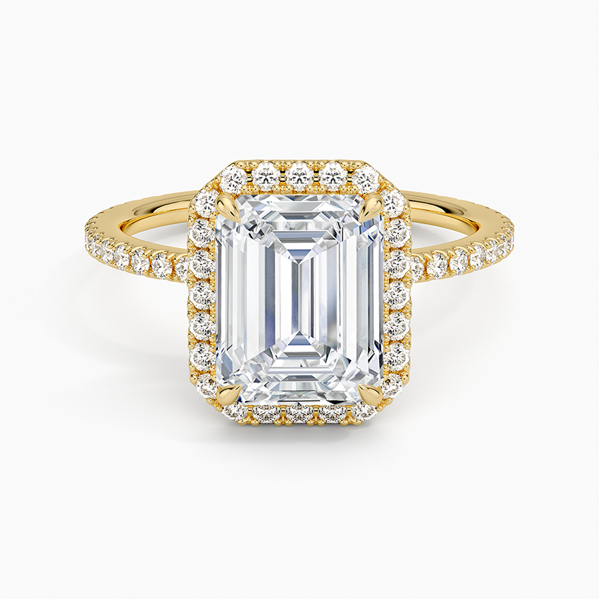 Waverly Halo Diamond Ring (1/2 ct. tw.) - Emerald Cut Center Stone