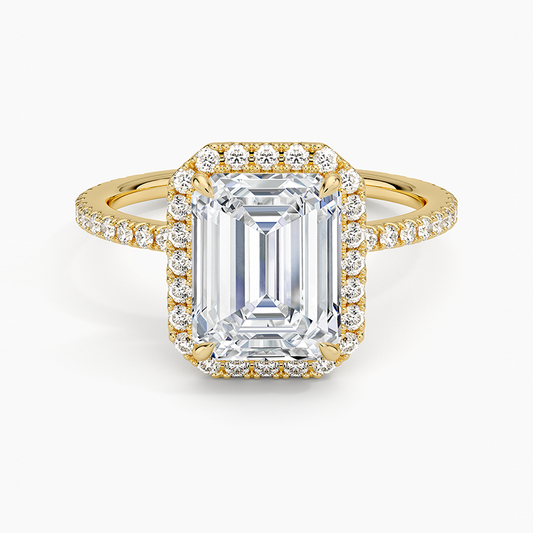 Waverly Halo Diamond Ring (1/2 ct. tw.) - Emerald Cut Center Stone