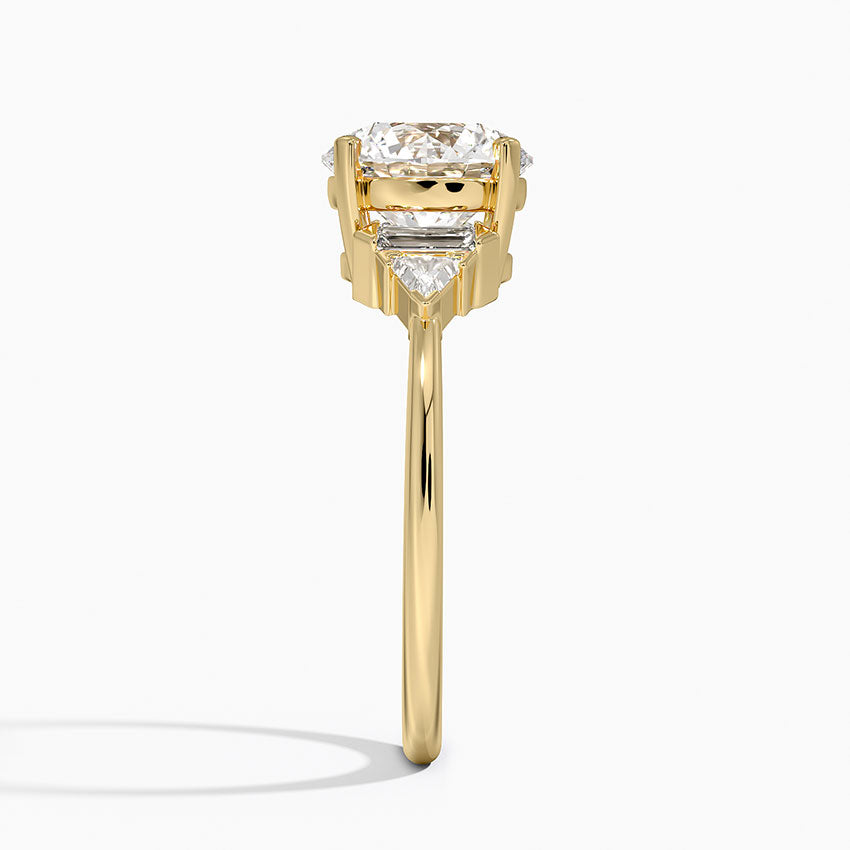 Edie Art Deco Diamond Ring (1/4 ct. tw.) - Round Center Stone