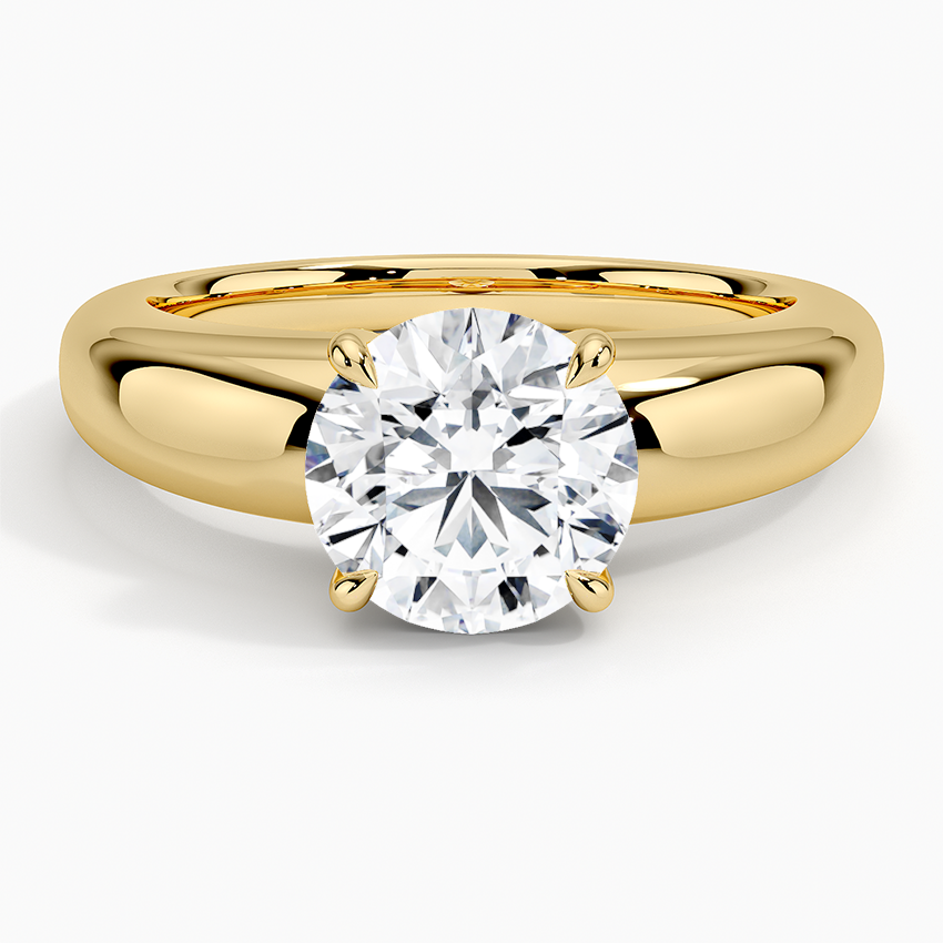 Adrian Solitaire Ring - Round Cut Center Stone