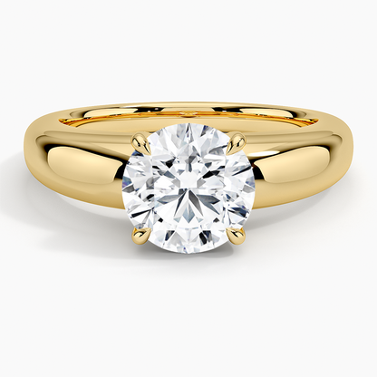 Adrian Solitaire Ring - Round Cut Center Stone