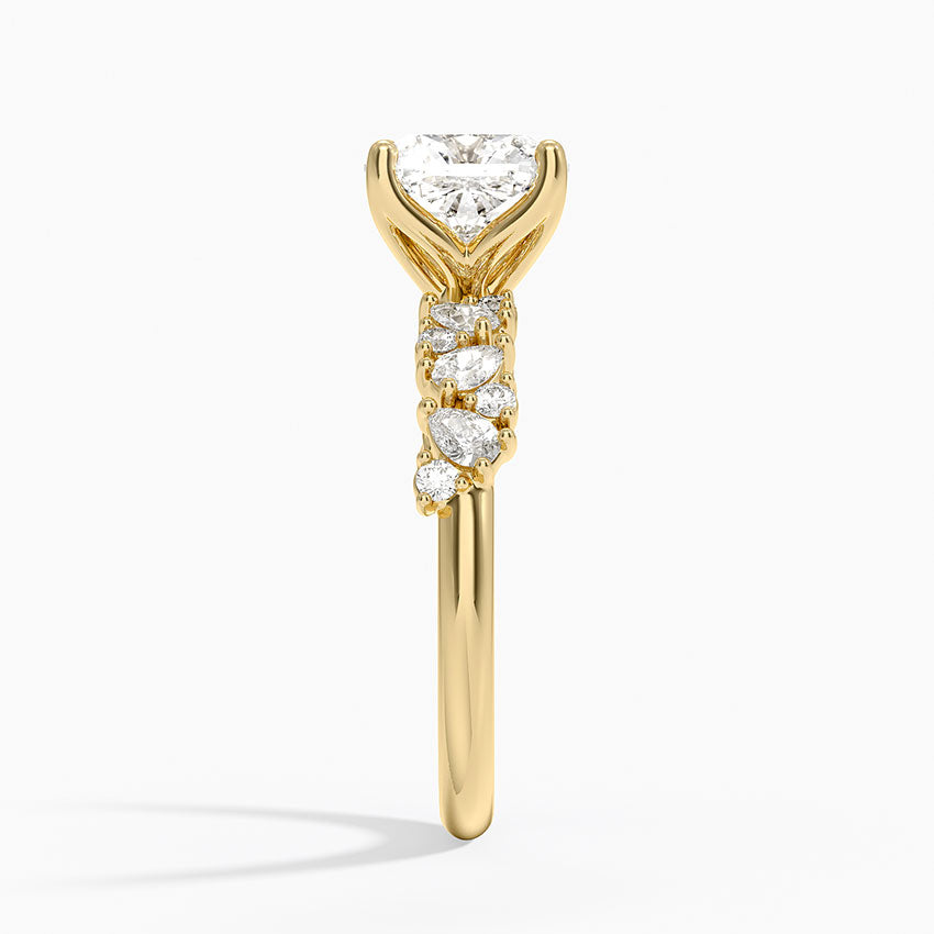 Olivetta Diamond Ring - Old Mine Cut Center Stone