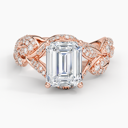 Olivia Diamond Ring (1 ct. tw.) - Emerald Cut Center Stone