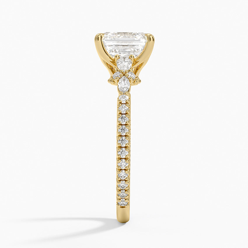 Primrose Diamond Ring - Asscher Cut Center Stone