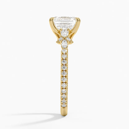 Primrose Diamond Ring - Asscher Cut Center Stone