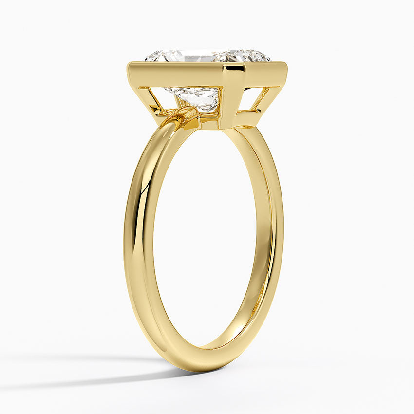 Julietta Bezel Solitaire Ring - Radiant Cut Center Stone