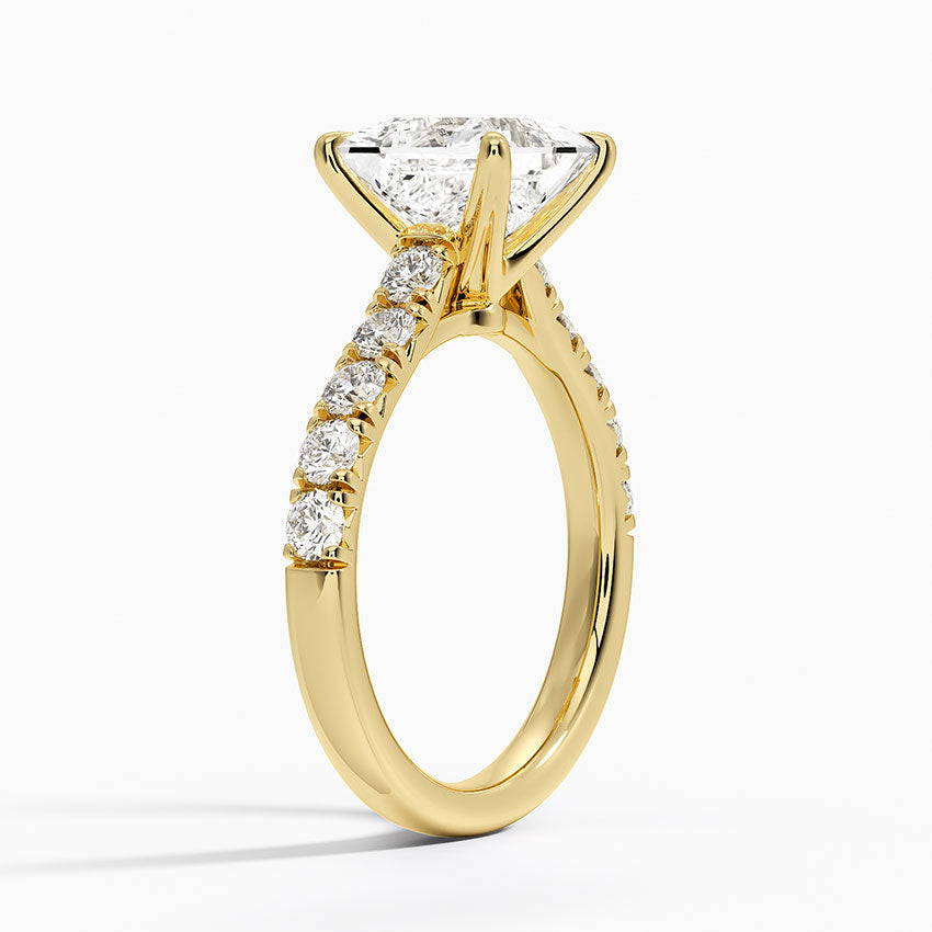 Anthology Half Coverage Diamond Ring (1/2 ct. tw.) - Princess Cut Center Stone