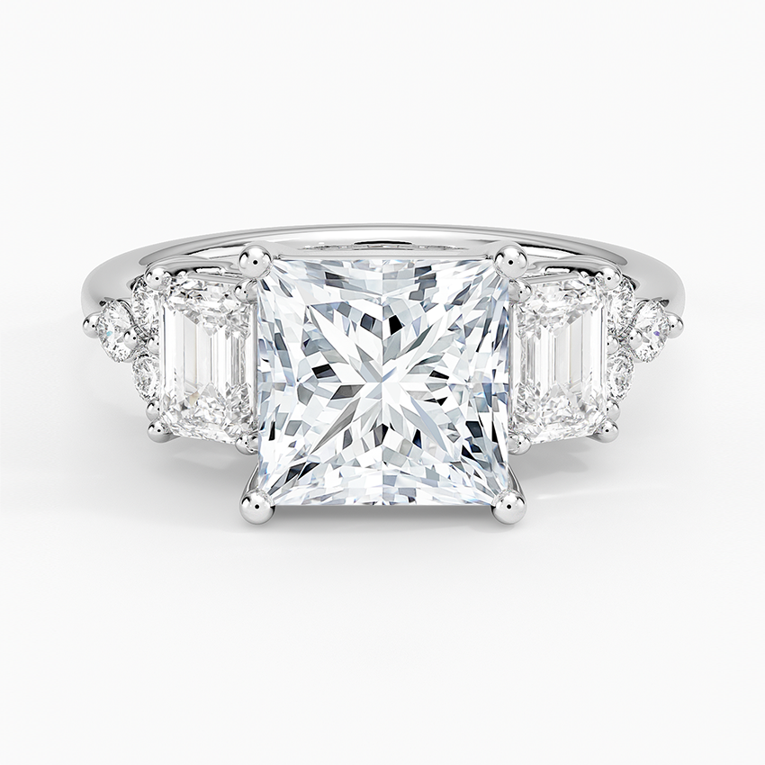 Sabine Cluster Diamond Ring (1 ct. tw.) - Princess Cut Center Stone