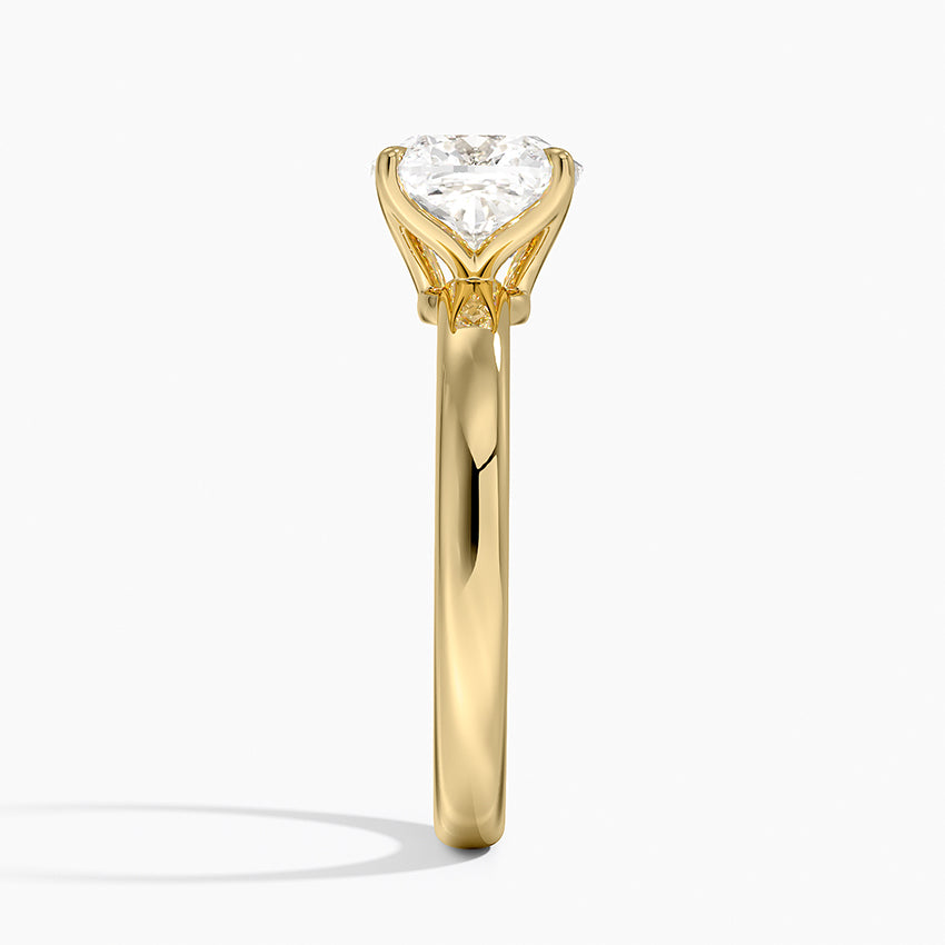 Elodie 2.5mm Solitaire Ring - Cushion Cut Center Stone