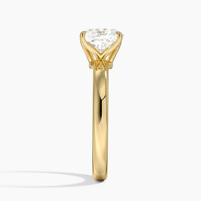Elodie 2.5mm Solitaire Ring - Cushion Cut Center Stone