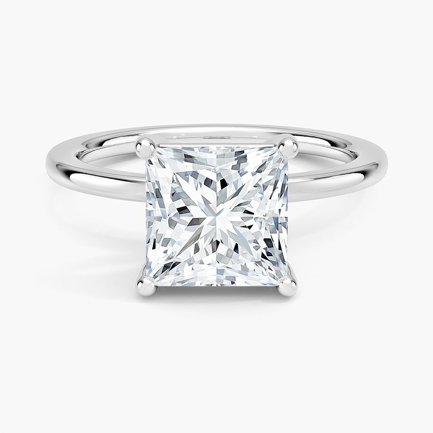Perfect Fit 1.4mm Solitaire Ring - Princess Cut Center Stone