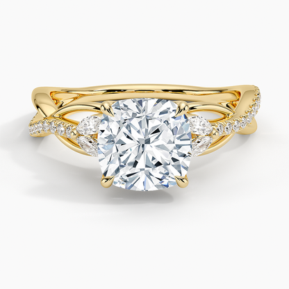 Garland Diamond Ring - Cushion Cut Center Stone