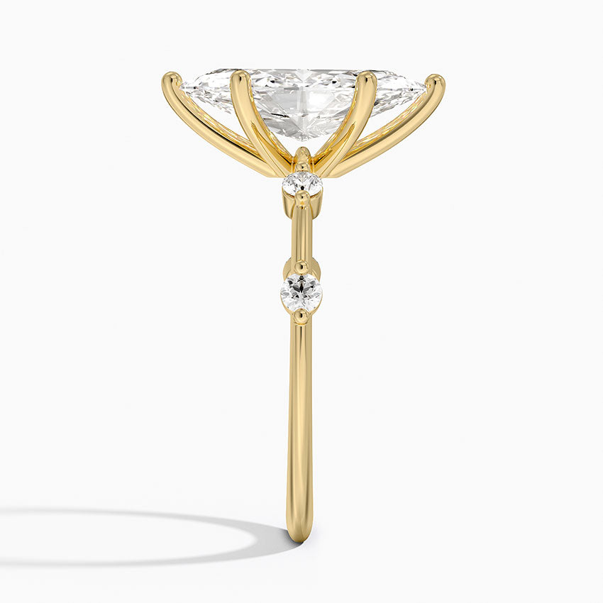 Aimee 1.4mm Diamond Ring - Marquise Center Stone