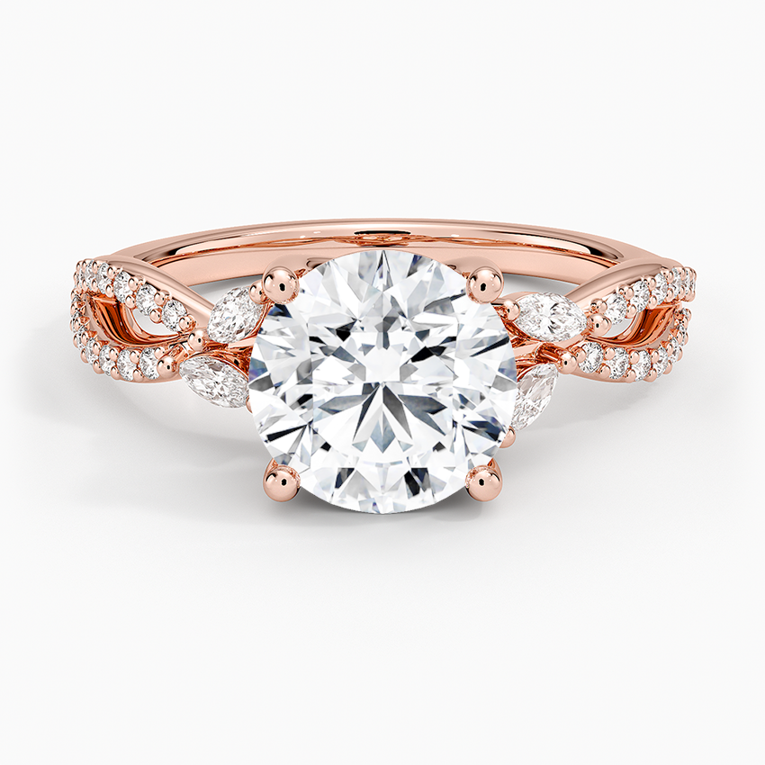 Luxe Willow Diamond Ring (1/4 ct. tw.) - Round Center Stone