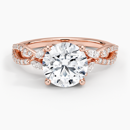 Luxe Willow Diamond Ring (1/4 ct. tw.) - Round Center Stone